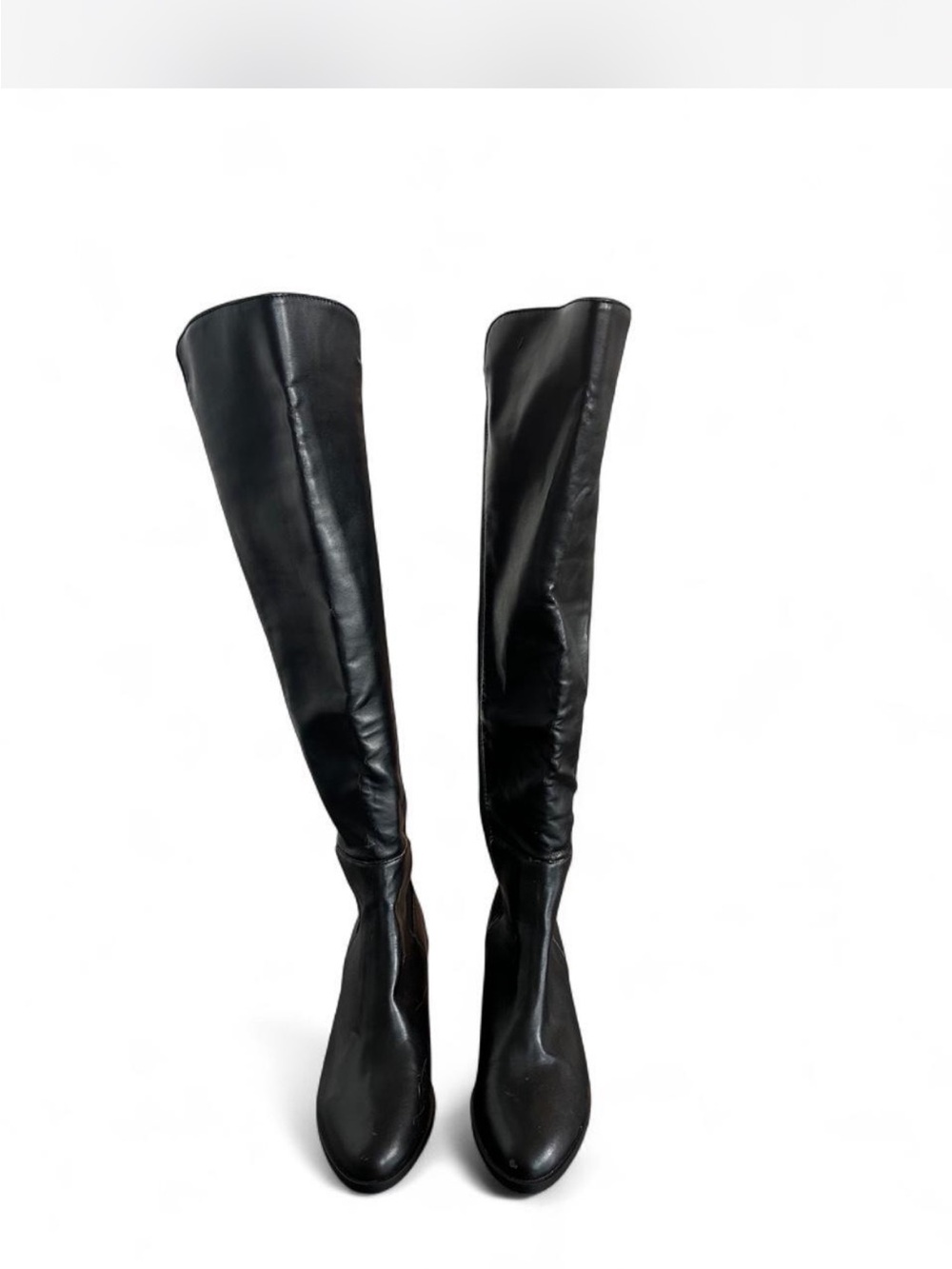 Steve Madden Black Over-The-Knee Leather Boots